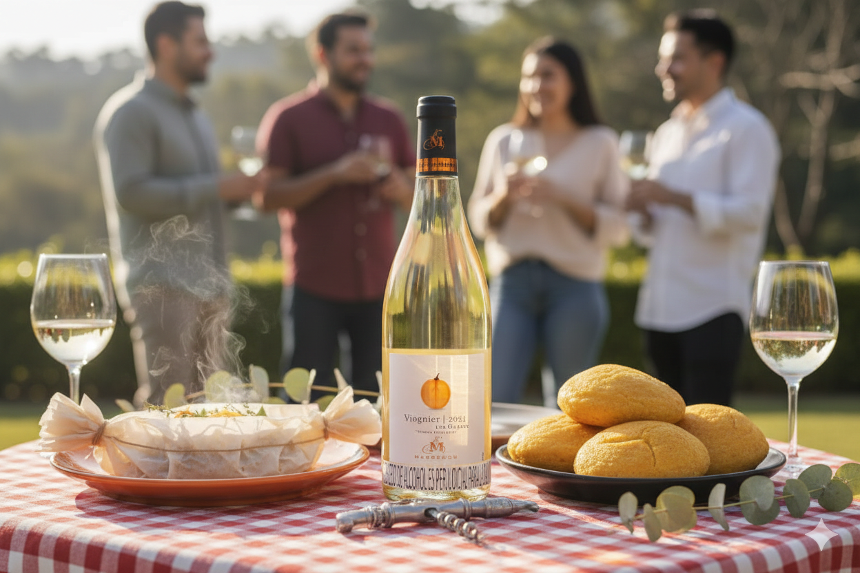 Maridaje navideño con vino blanco Viognier: una fusión entre Colombia y Francia