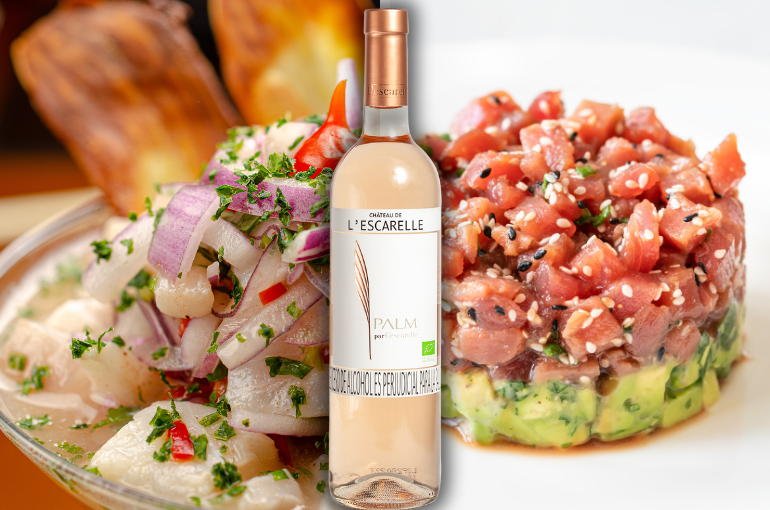 Almuerzos Navideños Frescos y Elegantes con Vino Rosado PALM de Provenza