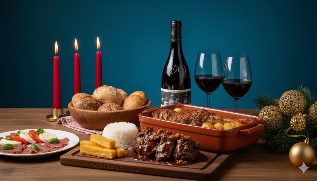 Especial Navideño: vino tinto ORCA y carne