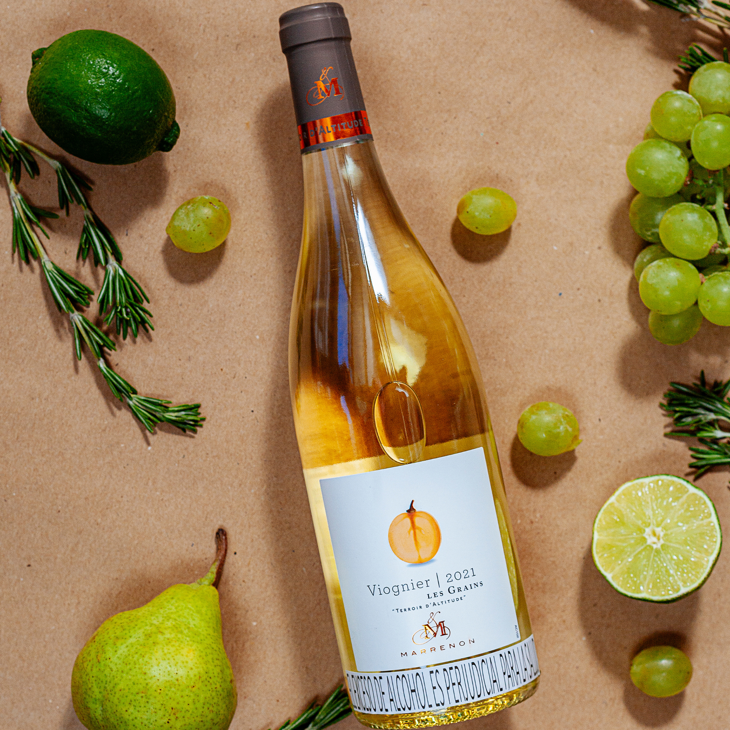 Vino Blanco - Viognier, Les Grains